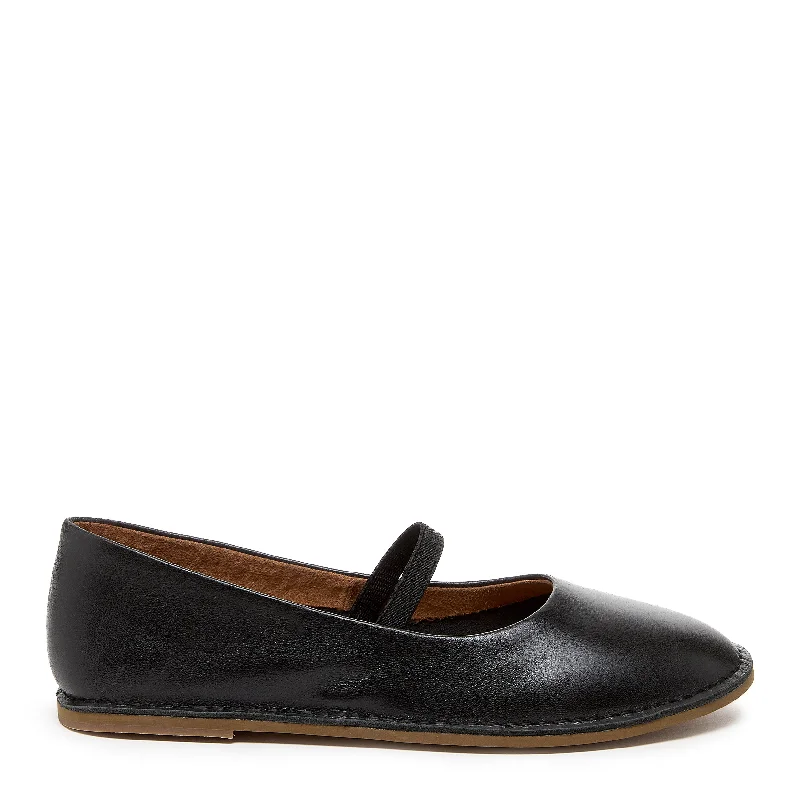 Flats with unique textures for a one-of-a-kind look-Flats for lightweight fit-Harper Black Mary Jane Flats