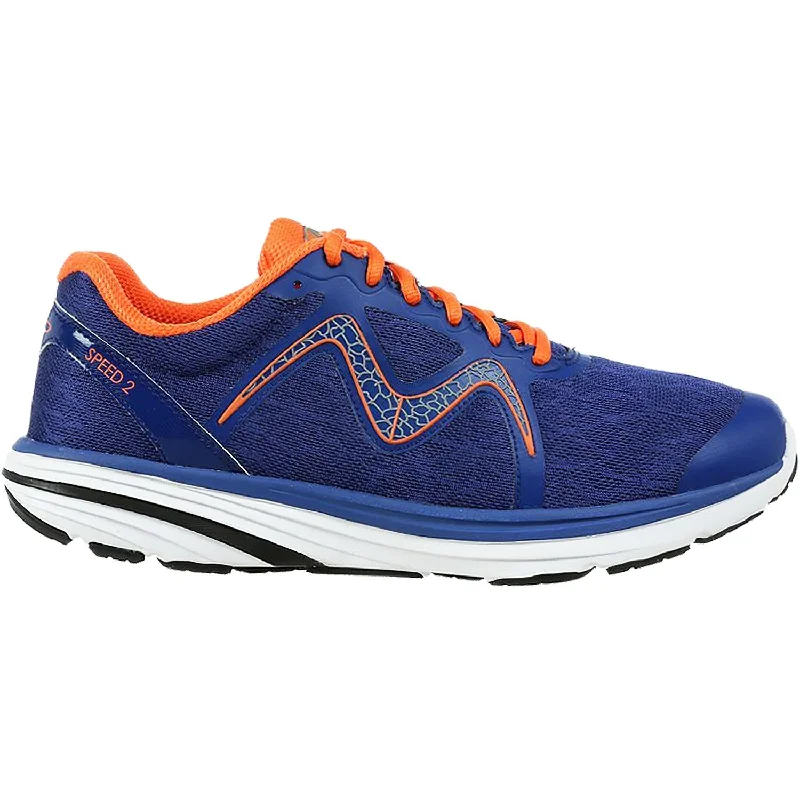 athletic shoes for men with full-grain leather upper for durability-Athletic shoes with high-quality solesMen's MBT Speed 2 Deep Ocean Mesh