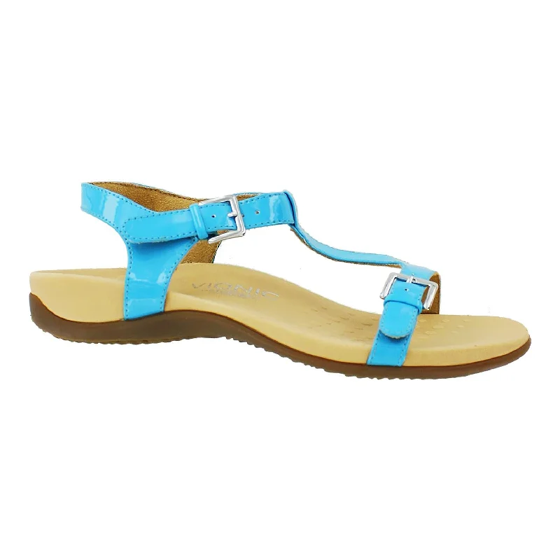 sandals with footbed for extra comfort on walksWomen's Vionic Adriane Turquoise Patent