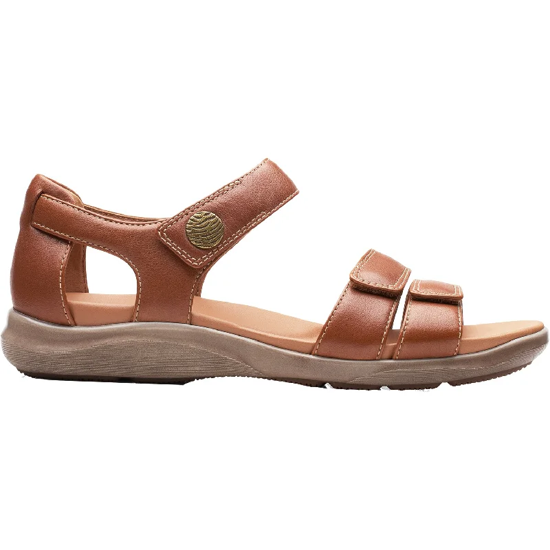 sandals for women with elegant metallic finishWomen's Clarks Kylyn Strap Tan Leather