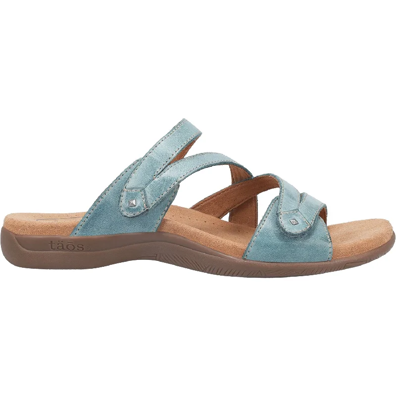 sandals with cushioned insoles for comfortWomen's Taos Double U Teal Leather