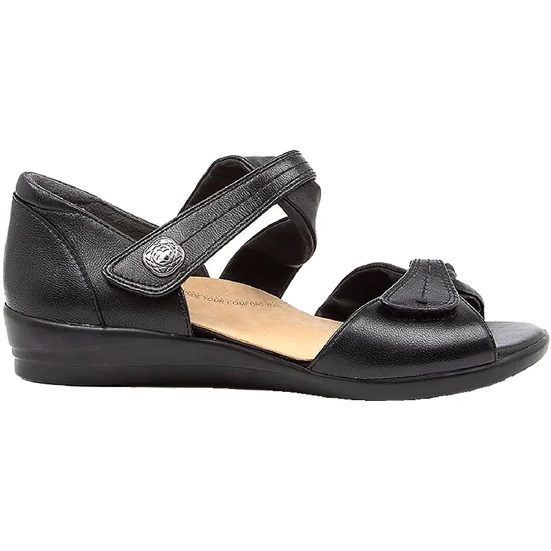 sandals for both outdoor and formal wearWomen's Ziera Doxie Black Stingray Leather