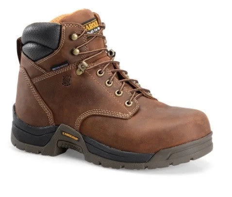 Comfortable slip-on boots for men with leather finish-6" Waterproof Work Boot - CA5020