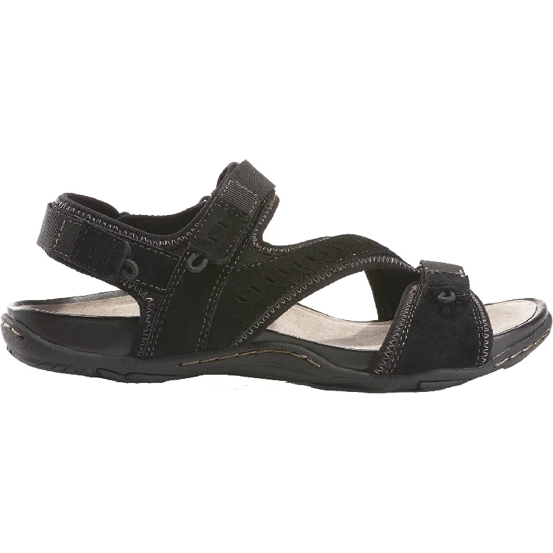 sandals for beach events with trendy designWomen's Earth Nevis Black Nubuck