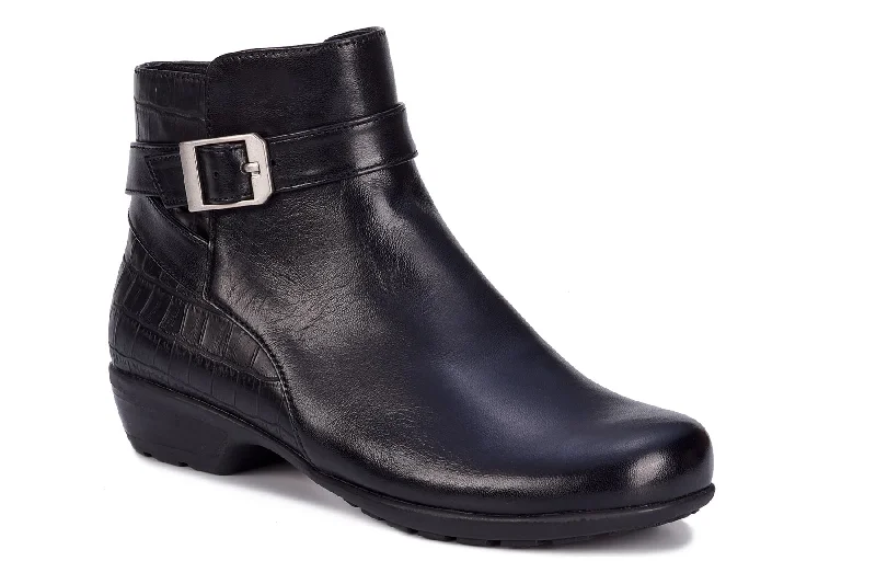 Comfortable boots for women with faux shearling cuff-Ellis