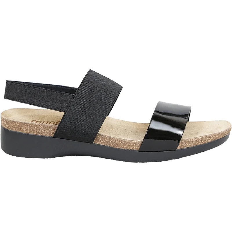 casual sandals with relaxed styleWomen's Munro Pisces Black Patent Leather