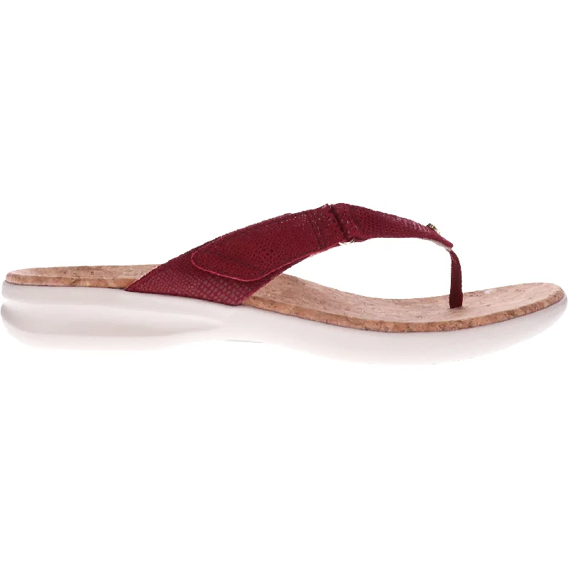 sandals with padded straps for added comfortWomen's Revere Napoli Cherry Lizard Leather