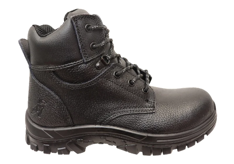 Stylish boots for women with soft leather finish-Mack Mens Comfortable Leather Tradesman Lace Up Safety Boots