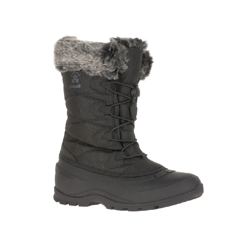 Stylish winter boots for women with faux shearling lining-Kamik Women's Momentum Boot Black