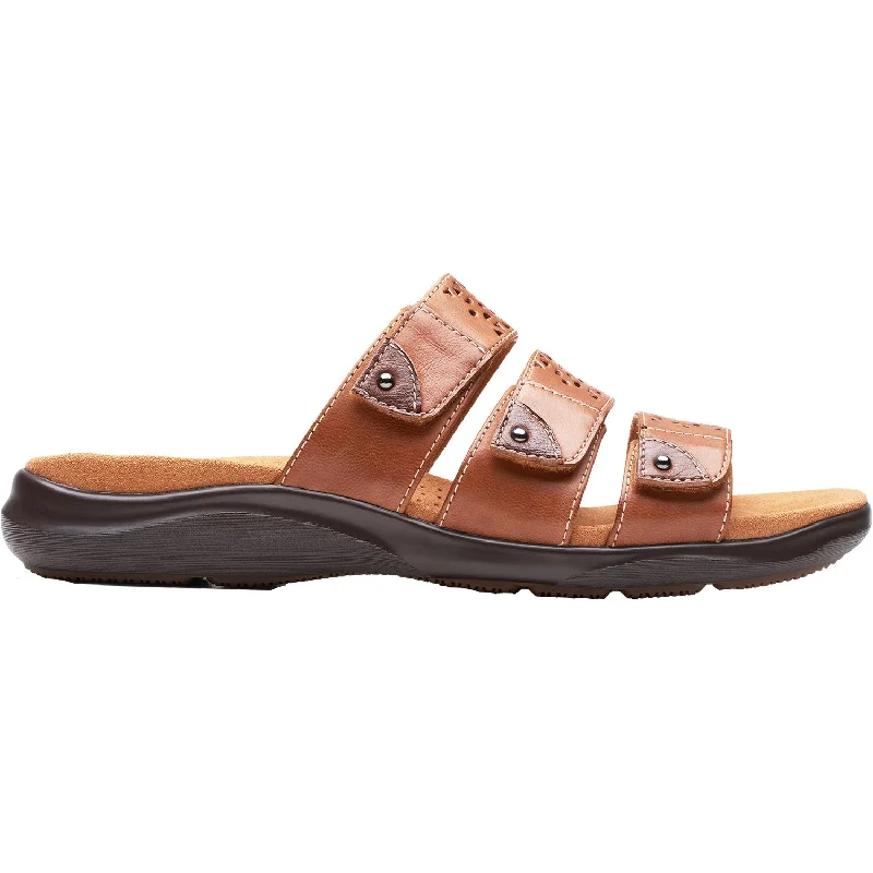 sandals with customizable straps for perfect fitWomen's Clarks Kitly Walk Tan Leather