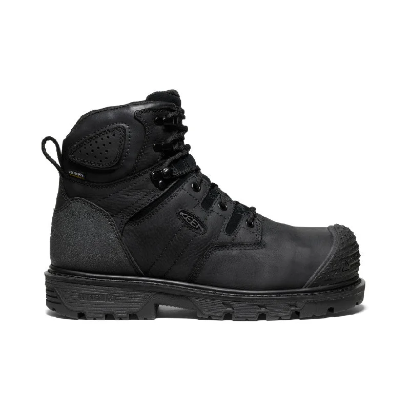 Fashionable boots for women with platform sole and studs-Men's Camden 6" Waterproof Boot (Carbon Toe)  |  Black/Black