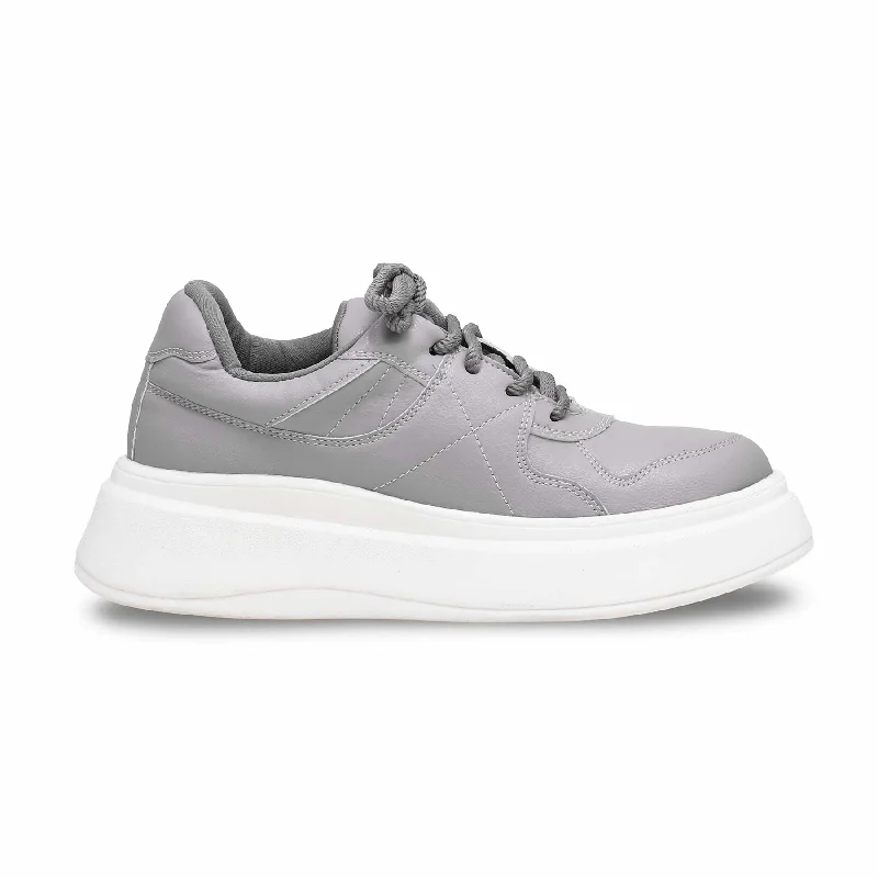 athletic shoes for women with lightweight material for quick movement-Athletic shoes for daily jogsGrey Casual Sneaker AT7369