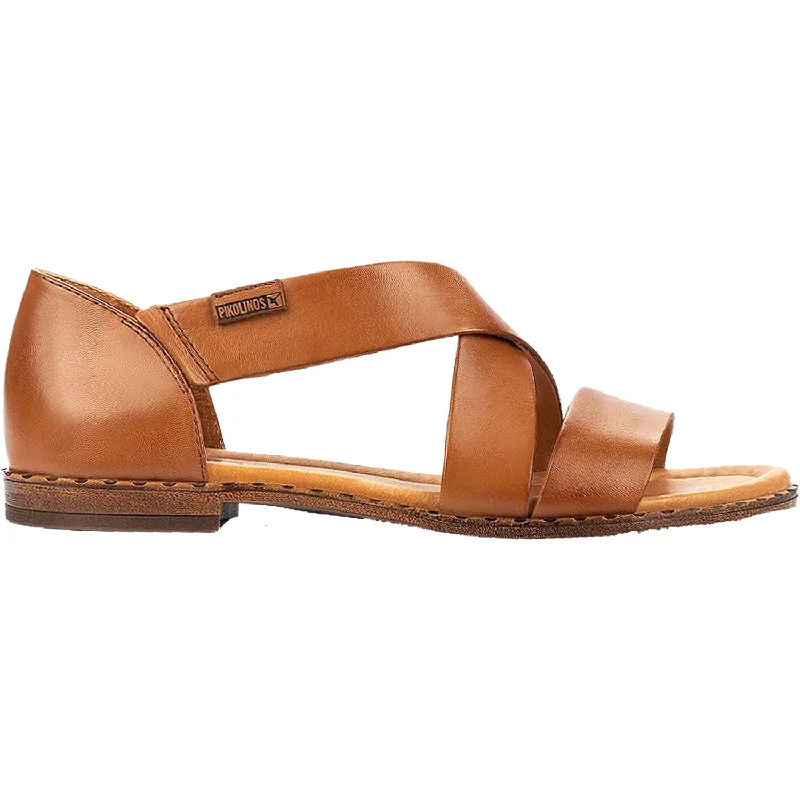 sandals with comfortable footbed for long walksWomen's Pikolinos Algar W0X-0552 Brandy Leather