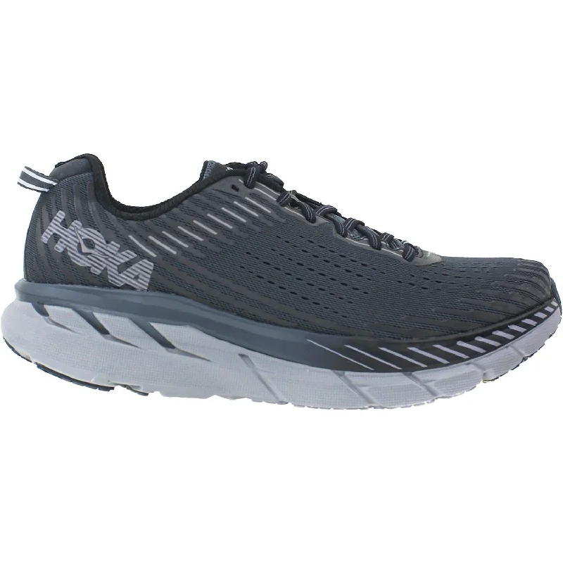 athletic shoes for women with padded ankle collar for comfort-Athletic shoes for daily trainingMen's Hoka One One Clifton 5 Anthracite/Dark Shadow Mesh