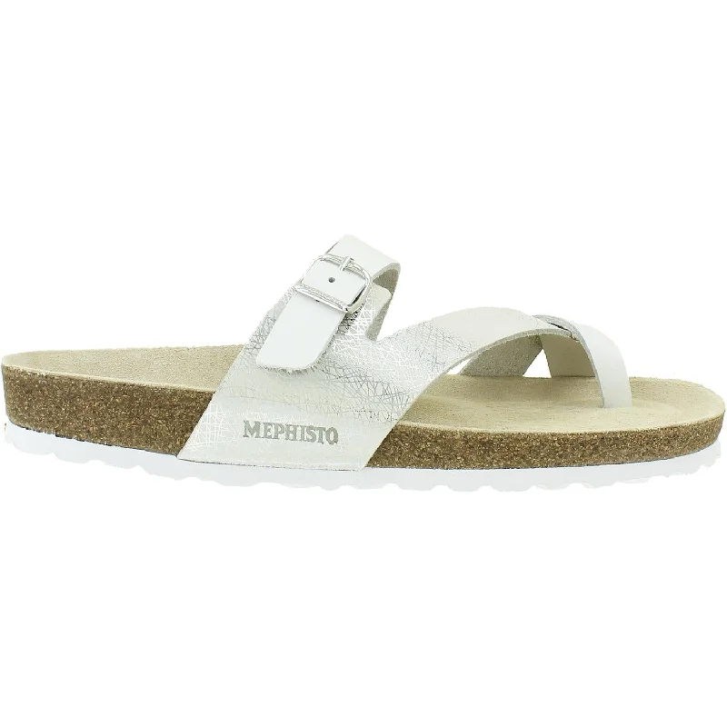 sandals with trendy details for summer vibesWomen's Mephisto Nalia White Edison Leather