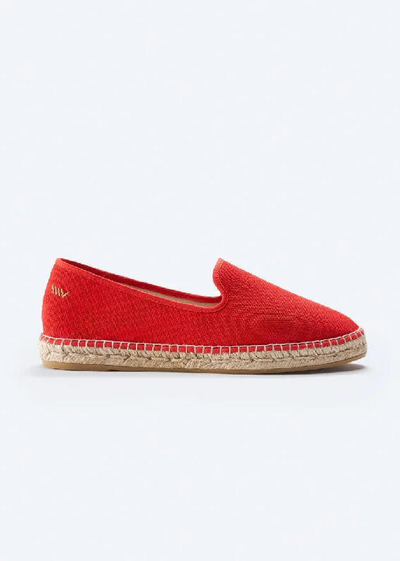 Flats for outdoor events with durable soles-Flats for classic wardrobe-Calabona Limited Edition Canvas Espadrille Flats