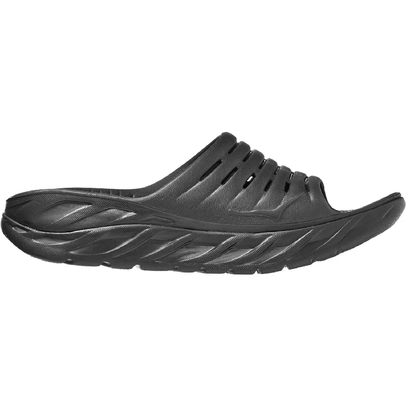 sandals for walking and outdoor activitiesUnisex Hoka Ora Recovery Slide Black EVA