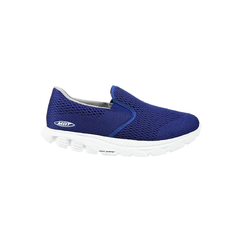 athletic shoes for women with arch support for better foot alignment-Athletic shoes for daily exerciseMen's MBT Speed 17 Slip On Running Shoe Blue Mesh