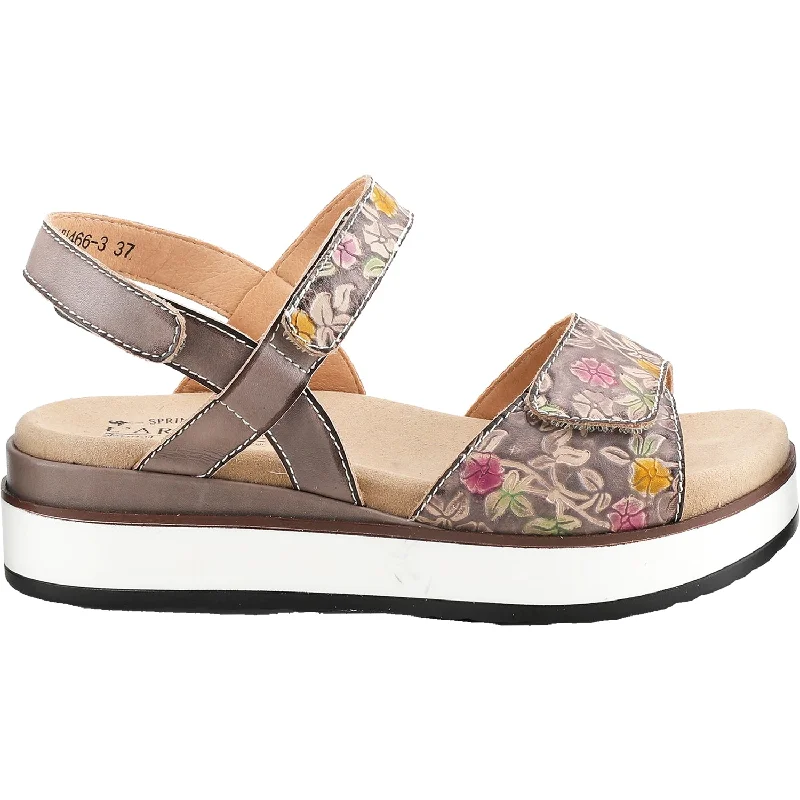 sandals for women with chic embellishmentsWomen's L'Artiste by Spring Step Clara Grey Multi Leather