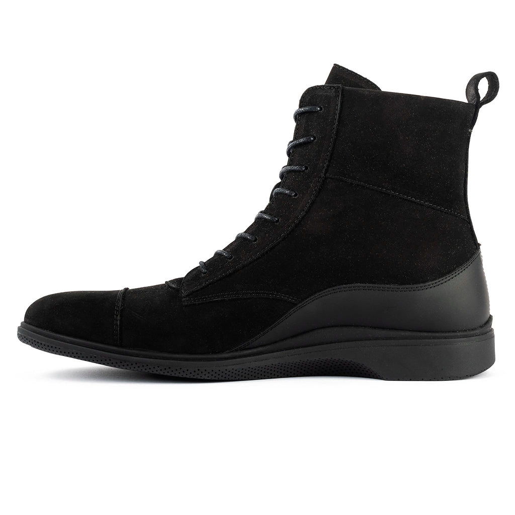 Trendy boots for women with faux leather upper and heel-The Boot (Midnight)