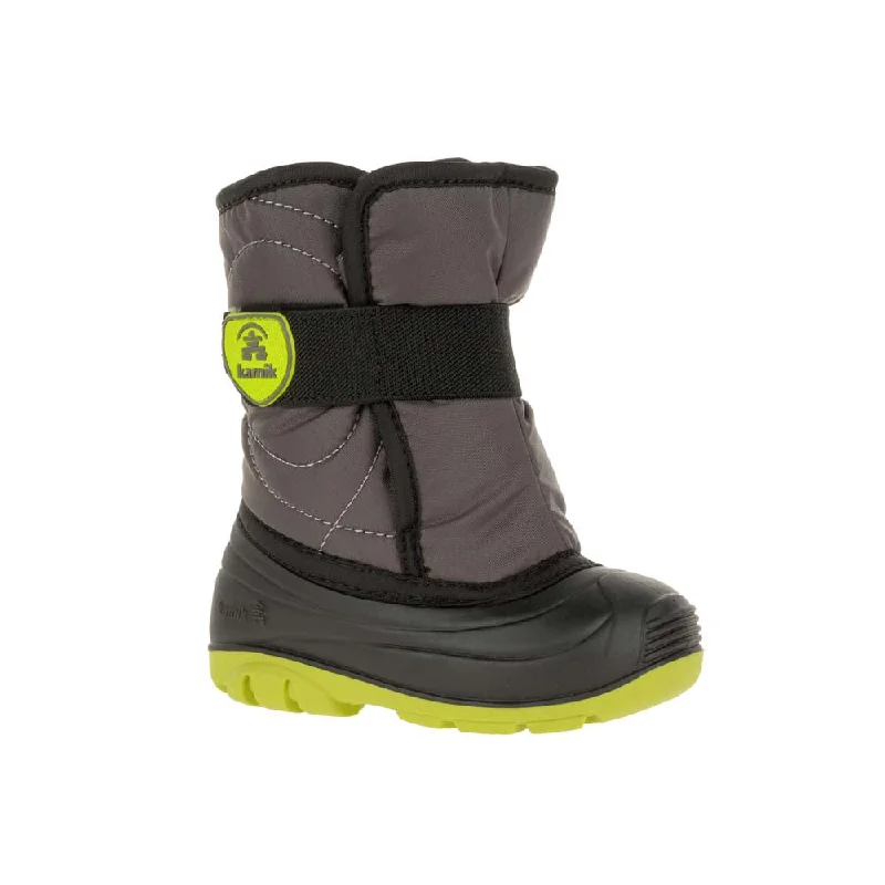 Durable outdoor boots for men with adjustable cuff-Kamik Toddler's Snobug 3 Boot Charcoal