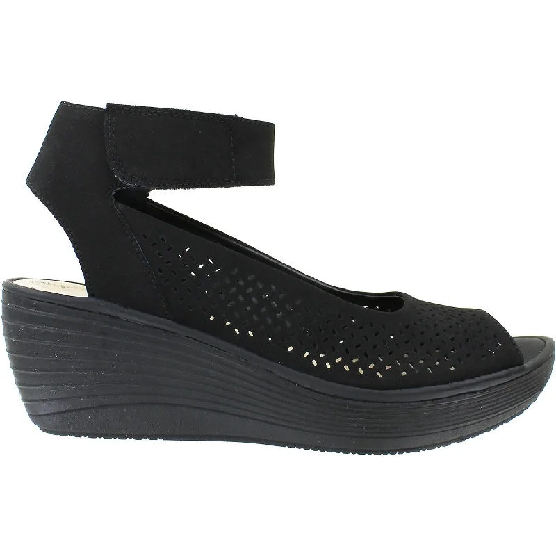 sandals for long-lasting wear with durable solesWomen's Clarks Reedly Jump Black Nubuck