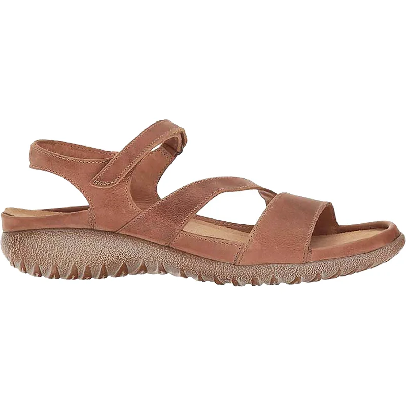 summer sandals with stylish designsWomen's Naot Etera Latte Brown Leather