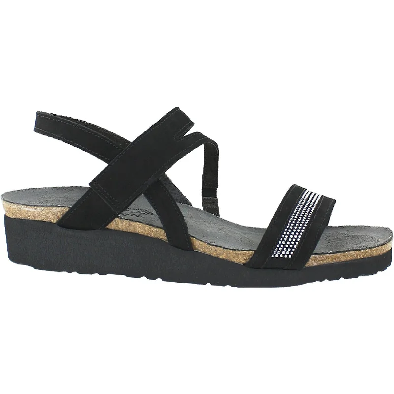 sandals for both outdoor and indoor wearWomen's Naot Cameron Black Nubuck