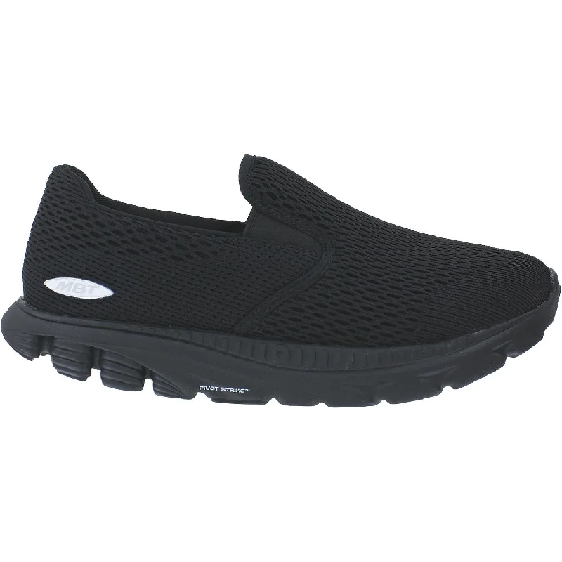 athletic shoes for men with sleek profile for minimal weight-Athletic shoes with synthetic uppersMen's MBT Speed 17 Slip-On Running Shoe Black Mesh