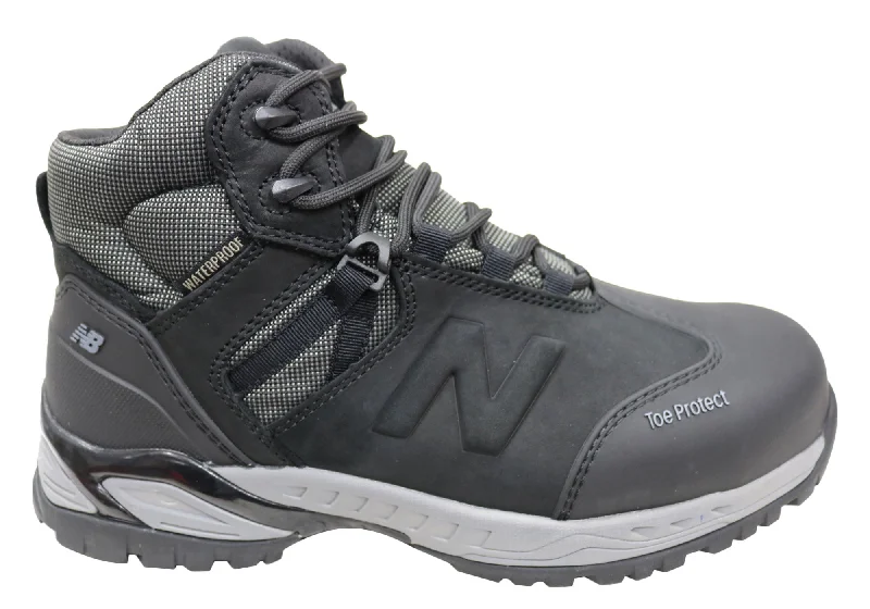 Trendy hiking boots for women with side zipper-New Balance Allsite Mens Composite Toe 2E Wide Work Boots