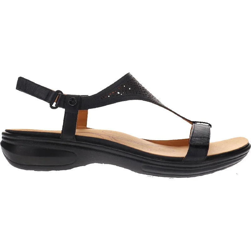 stylish sandals for casual outfitsWomen's Revere Santa Fe Black Leather