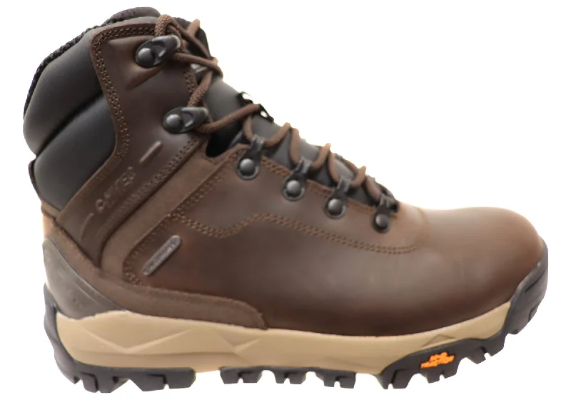 Classic chukka boots for women with smooth leather-Hi-Tec Womens Altitude Infinity Leather Mid Waterproof Hiking Boots