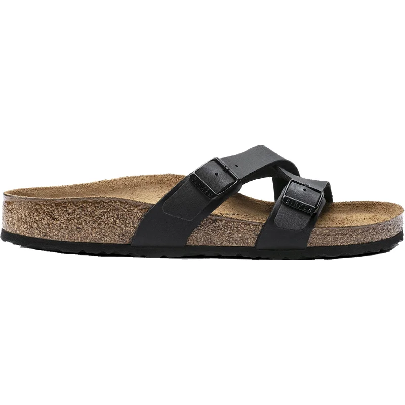 sandals for active days outdoorsWomen's Birkenstock Yao Black Birko-Flor