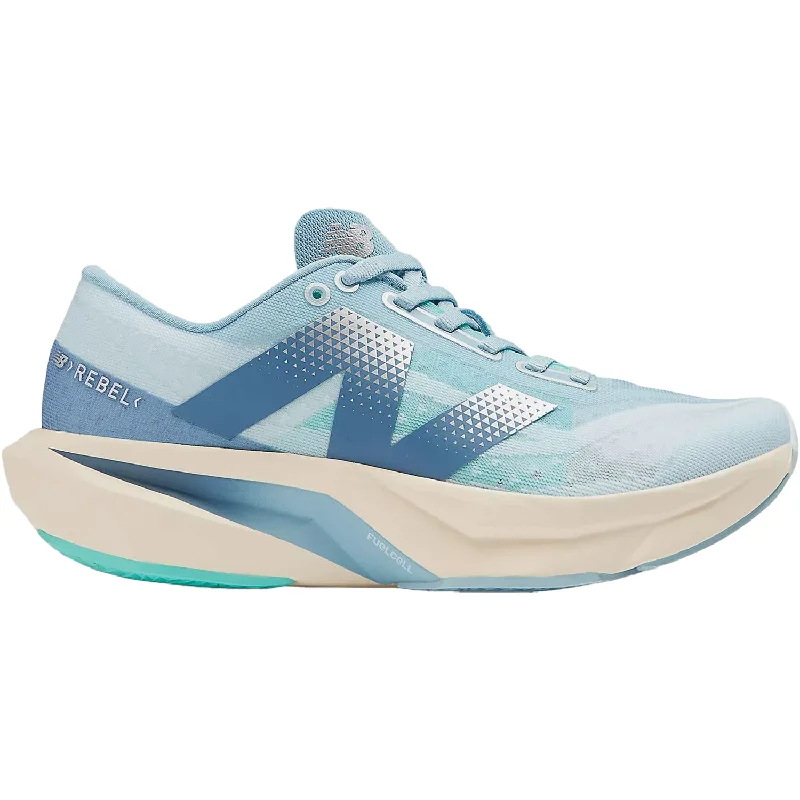 athletic shoes for women with speed lacing system for quick wear-Athletic shoes for trail hikersWomen's New Balance WFCXCH4 Quarry Blue/Heron Blue Synthetic