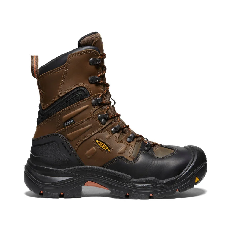 Comfortable boots for men with heavy-duty traction sole-Men's Coburg 8" Waterproof Boot (Steel Toe)  |  Cascade Brown/Brindle