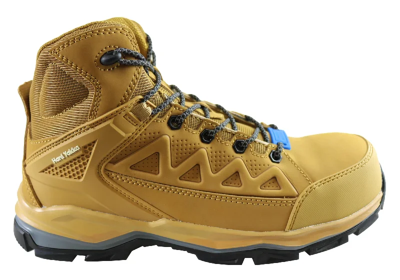 Trendy high-top boots for women with suede finish-Hard Yakka Mens Comfortable Atomic Hybrid Safety Hiker