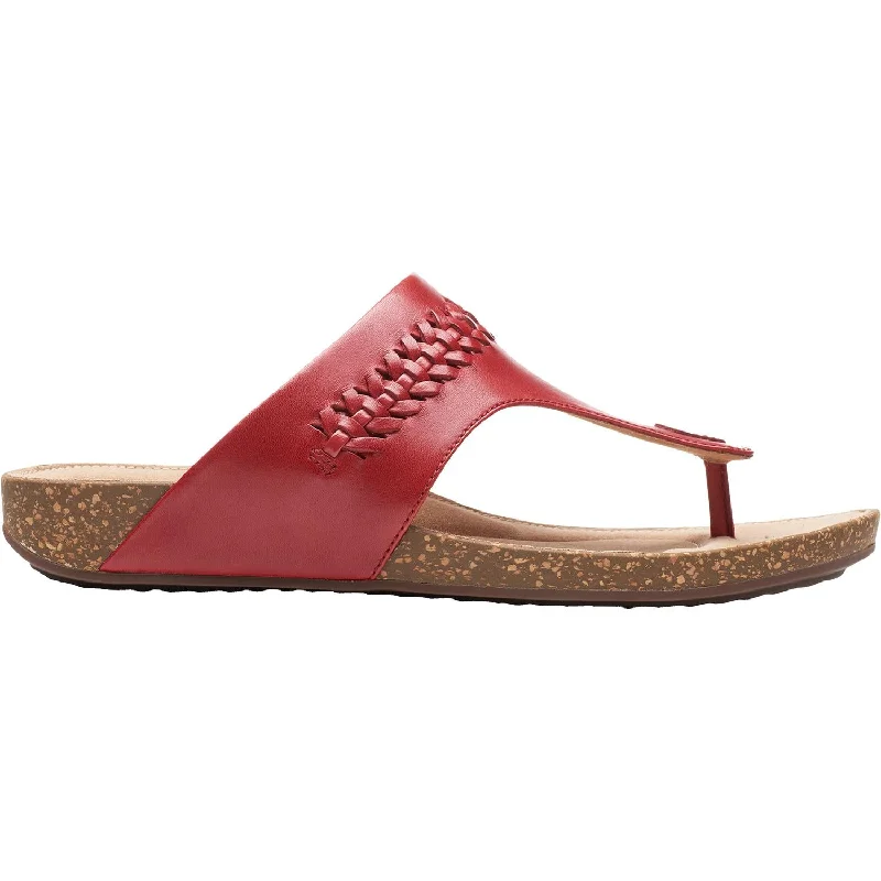 sandals for men with modern yet comfortable styleWomen's Clarks Un Perri Vibe Red Leather