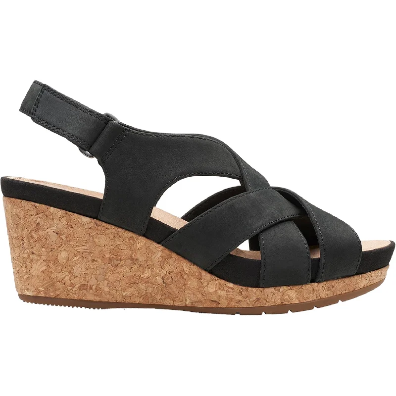 sandals for relaxed summer days with flexible fitWomen's Clarks Un Capri Step Black Nubuck