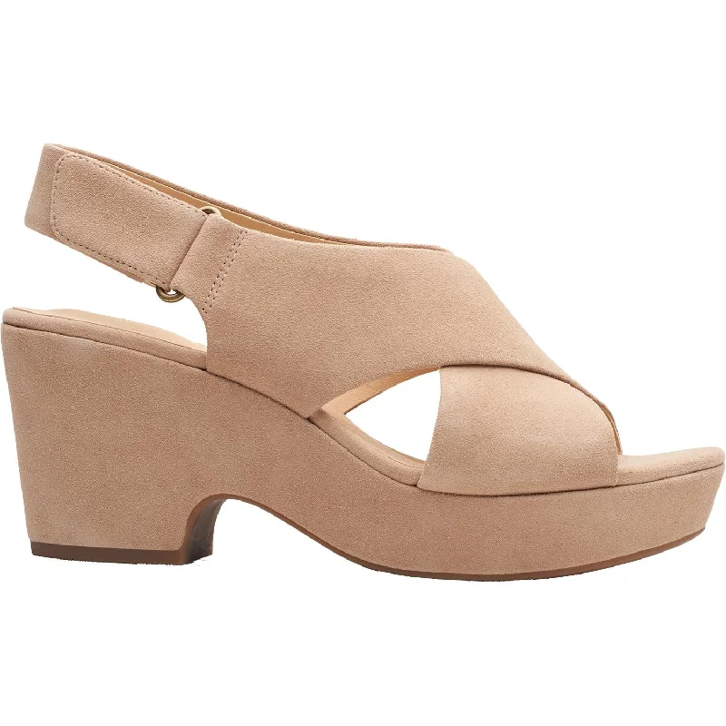 sandals with comfortable sole for summer adventuresWomen's Clarks Maritsa Lara Sand Suede