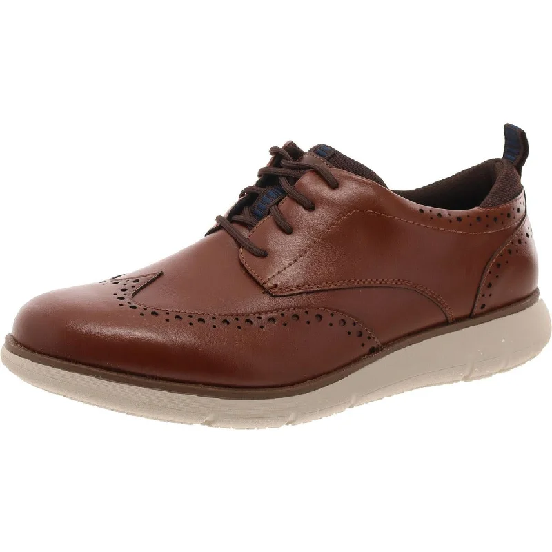 versatile Oxford shoes for professional wear -Oxfords with ShortsMens Faux Leather Lace-Up Oxfords