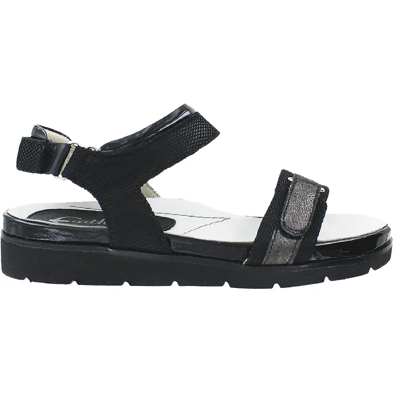 sandals for both outdoor adventures and casual useWomen's Earthies Argo Black Multi Leather/Linen