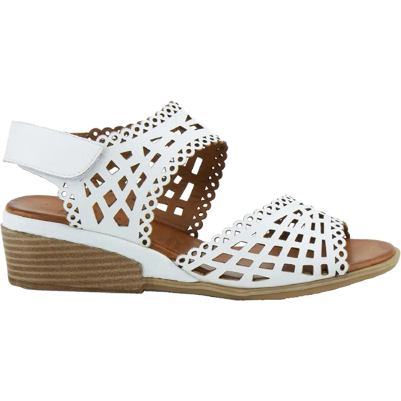 sandals for beach weddings with elegant designWomen's Spring Step Petra White Leather