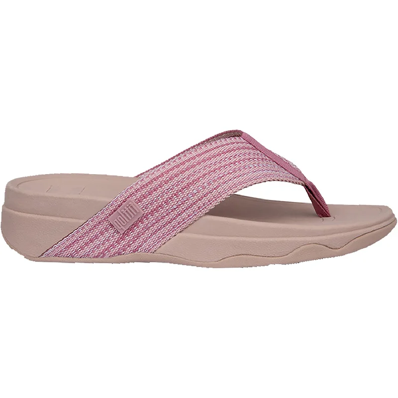 comfortable sandals for travel and sightseeingWomen's FitFlop Surfa Soft Pink Fabric