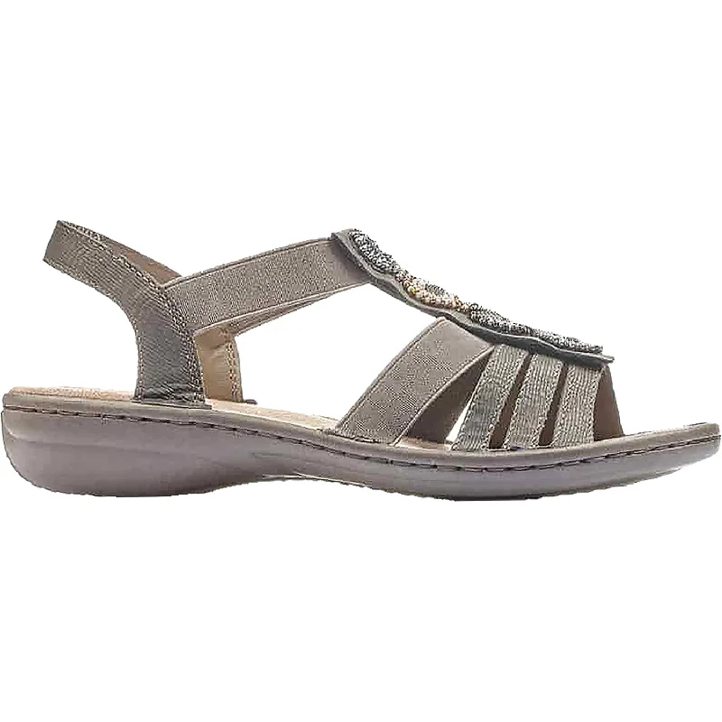 sandals with secure velcro straps for convenienceWomen's Rieker 608G9-45 Regina G9 Basalt Synthetic