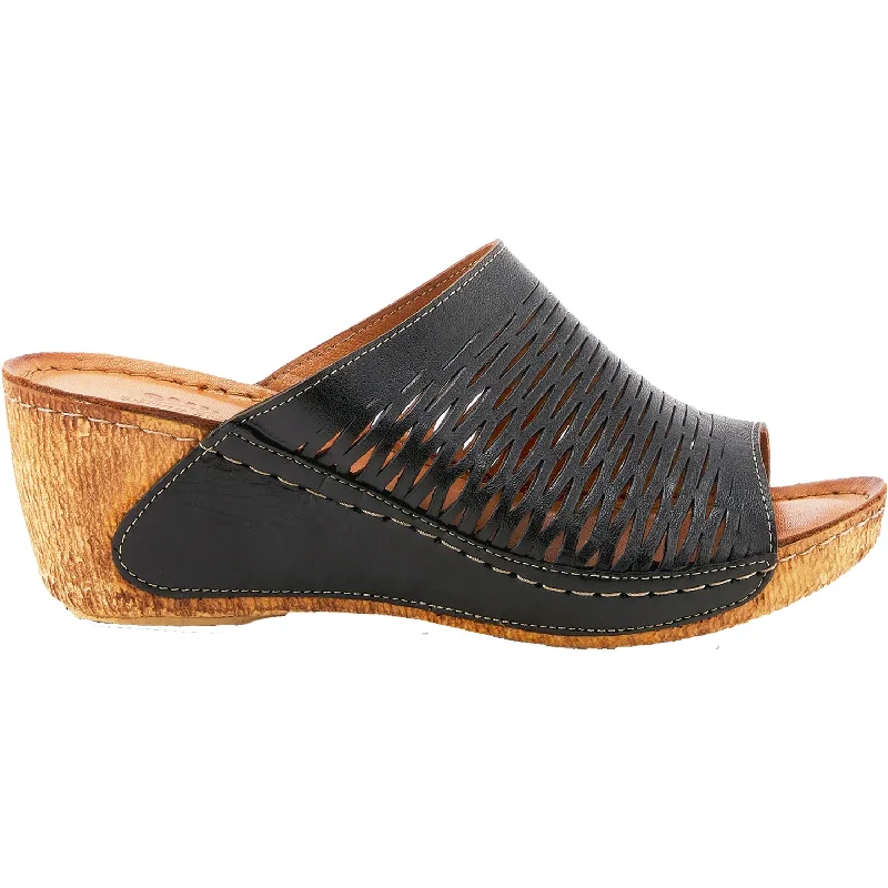 sandals with unique straps for added flairWomen's Spring Step Cunacena Black Leather