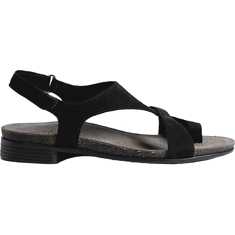 sandals with padded footbed for comfortWomen's Munro Meghan Black Nubuck