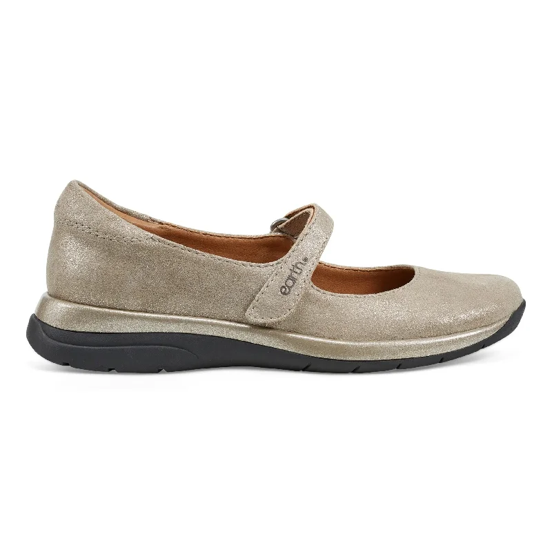 Comfortable flats with breathable mesh for a light fit-Flats for seniors-Tose Lug Sole Square Toe Casual Ballet Flats