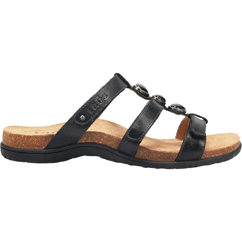 sandals with breathable straps for extended wearWomen's Taos Gemma Black Leather