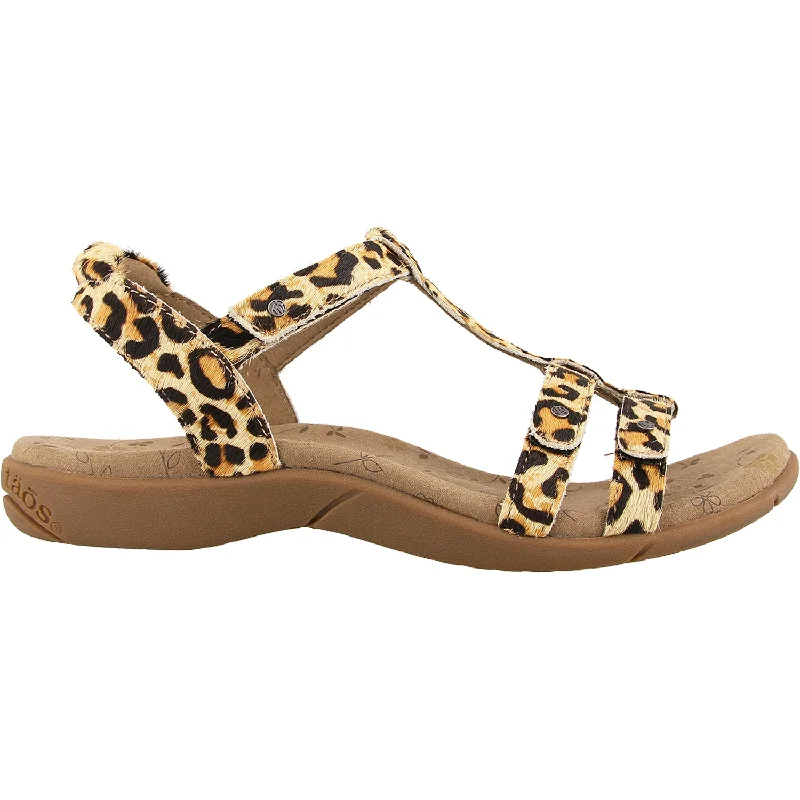 sandals with ankle support for added stabilityWomen's Taos Trophy 2 Tan Leopard Print