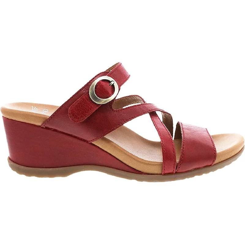 sandals for women with stylish braided strapsWomen's Dansko Ana Red Glazed Calf Leather